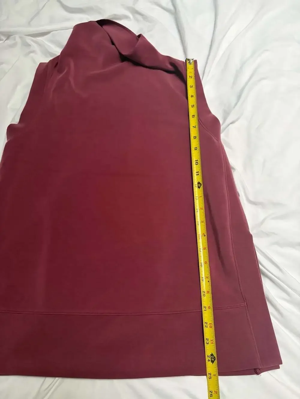 Calla Burgundy Cowl Neck Sleeveless Top and Cargo Shorts set S bottoms/M top
